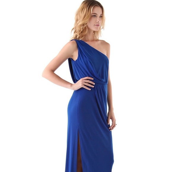BCBGMaxazria Snejana One Shoulder Side-Slit Maxi Evening Gown Women's Size Small - Picture 3 of 14